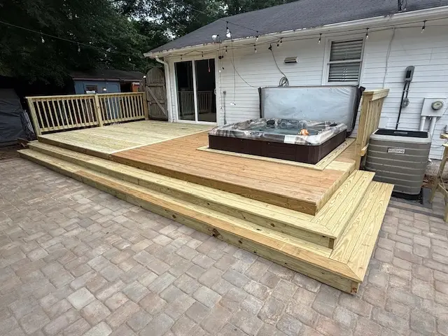 Custom Deck project by Andrew's Landscaping in the Charlotte NC area