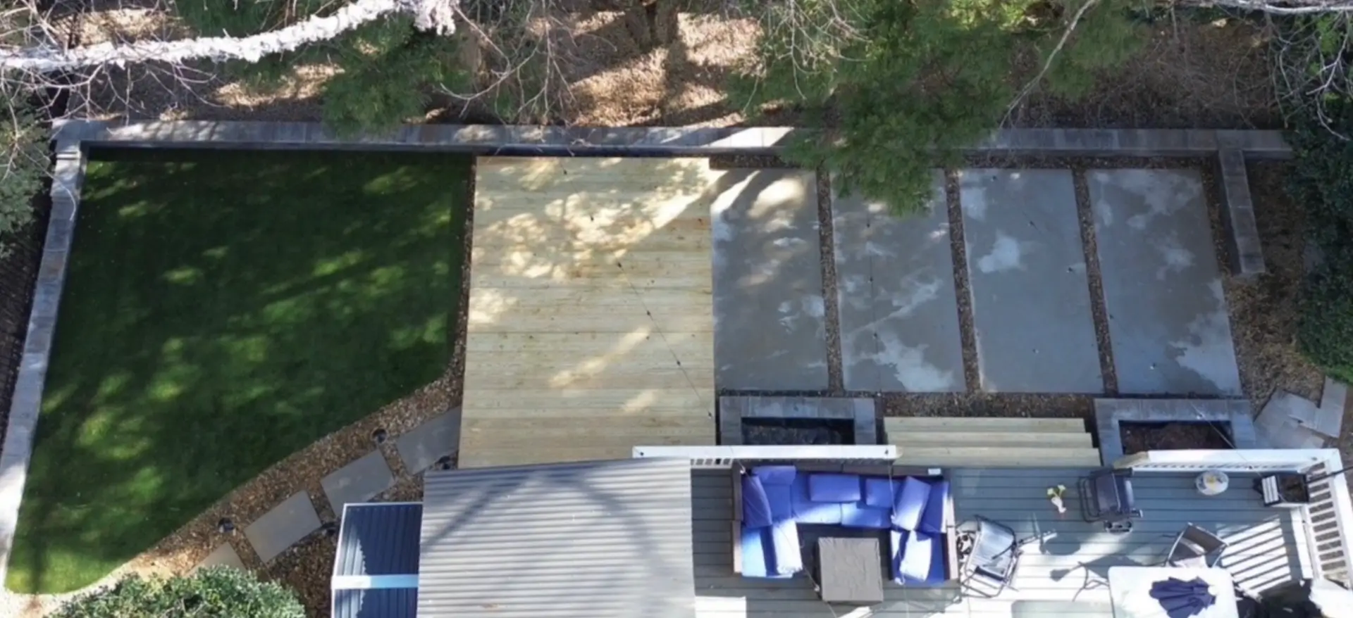 Deck, Concrete & Turf project by Andrew's Landscaping in the Charlotte NC area
