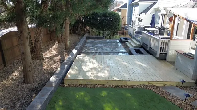 Deck & Turf project by Andrew's Landscaping in the Charlotte NC area