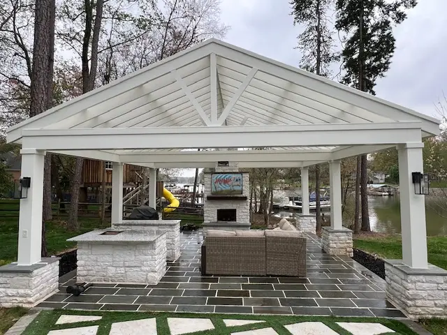 Outdoor Kitchen project by Andrew's Landscaping in the Charlotte NC area
