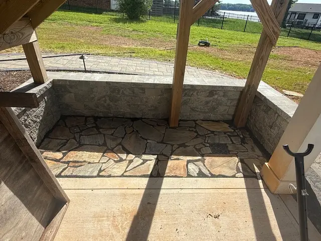 Outdoor Shower project by Andrew's Landscaping in the Charlotte NC area