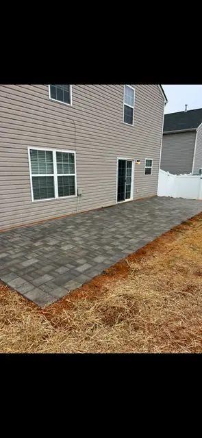 Paver Patio project by Andrew's Landscaping in the Charlotte NC area