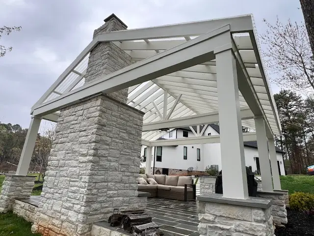 Pergola project by Andrew's Landscaping in the Charlotte NC area