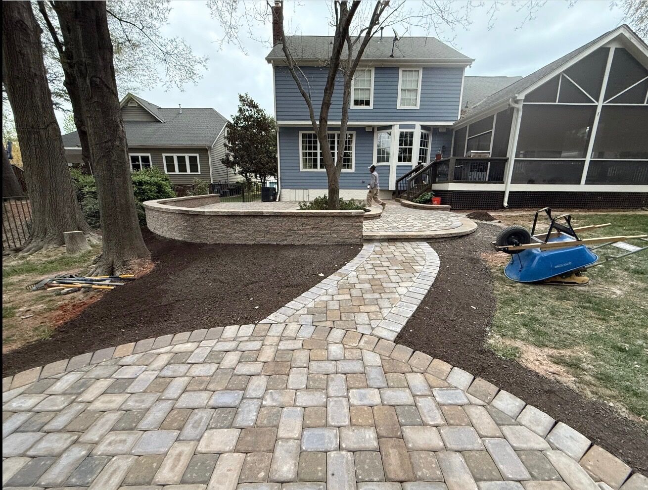 Paver Patios & Hardscaping by Andrew's Landscaping in the Charlotte NC area